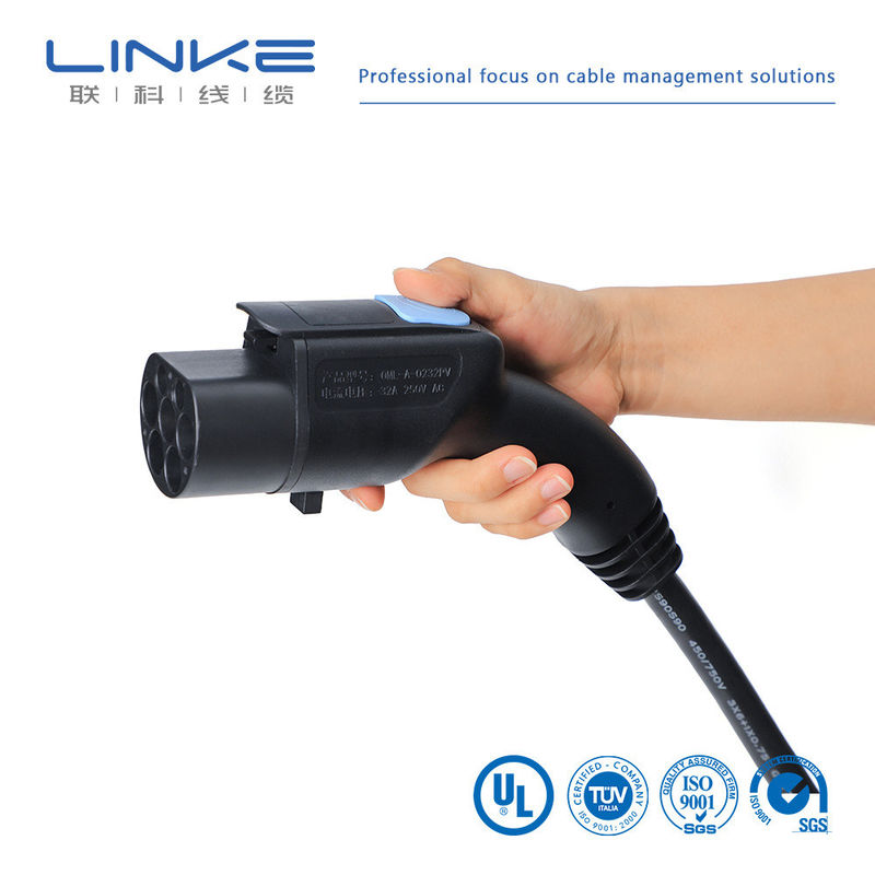 32A 7kw 16A καλώδιο φόρτισης ηλεκτρικού οχήματος Καλώδιο φόρτισης ηλεκτρικού οχήματος με κάλυμμα TPE και προσαρμόσιμο μήκος