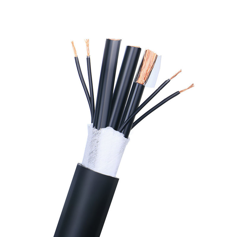 Μαύρο καλώδιο κοακσιαλής κάλυψης PVC σειρά RG6 / Rg58 / Rg11 / Rg59 για παρακολούθηση βίντεο