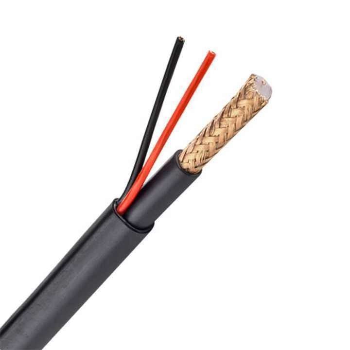Στρογγυλό καλώδιο κάμερας CCTV Rg59 2c Δύναμη OEM Rj59 Κοακσιακό καλώδιο για σύστημα ασφαλείας