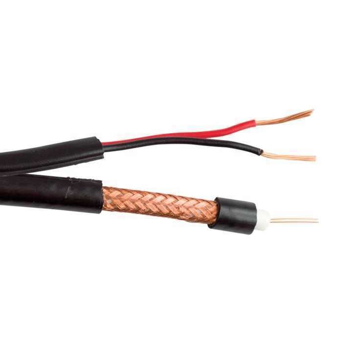 Στρογγυλό καλώδιο κάμερας CCTV Rg59 2c Δύναμη OEM Rj59 Κοακσιακό καλώδιο για σύστημα ασφαλείας