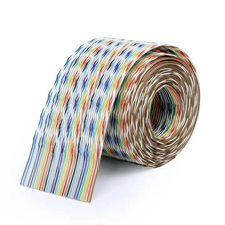 UL2651 28AWG 1.27mm Πίτσα 10pin 12pin Rainbow Ribbon Harness επίπεδο καλώδιο για βιομηχανικά