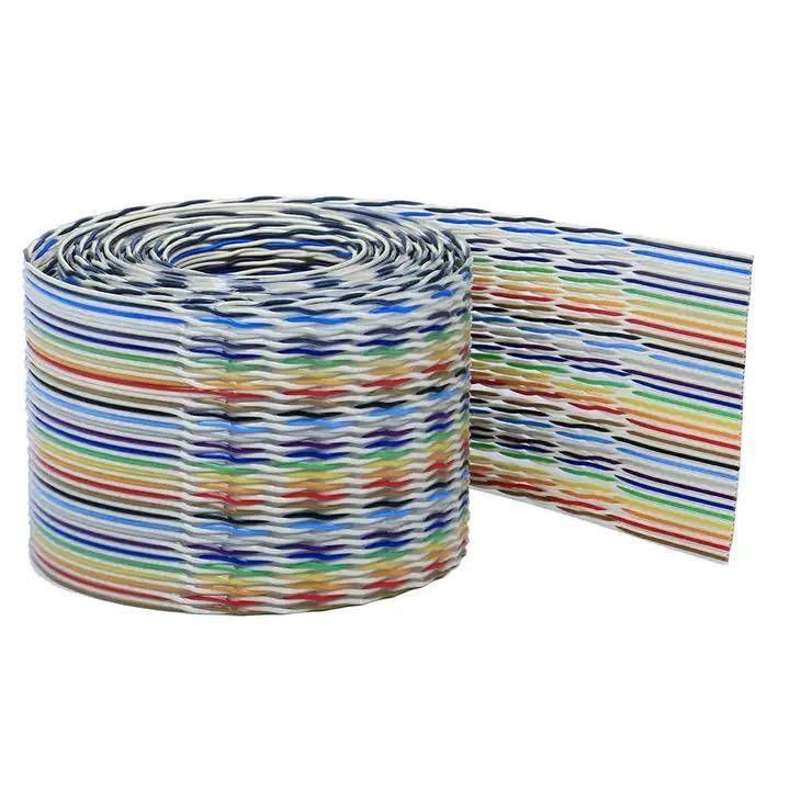 UL2651 28AWG 1.27mm Pitch Rainbow Ribbon Harness Flat Cable για βιομηχανικές εφαρμογές