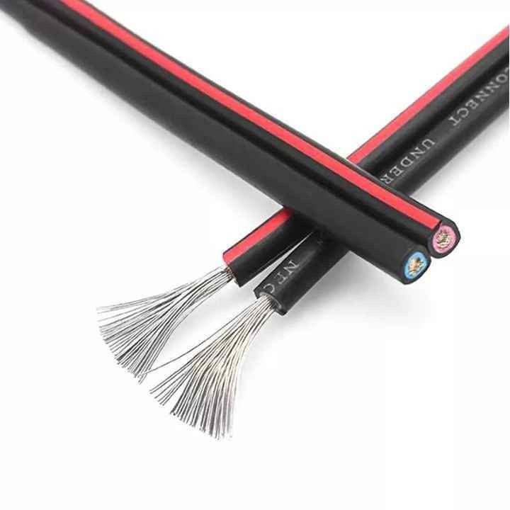 2468 VW-1 80°C 300V 22AWGx2C Καλώδιο Ηχείου Επίπεδο Κορδέλας PVC UL2468 2 Πυρήνων