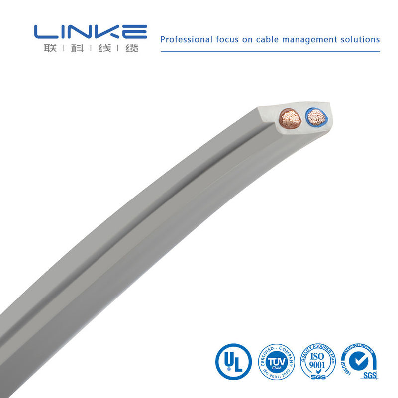 Εύκαμπτο Επίπεδο Καλώδιο Τροφοδοσίας 2 Πυρήνων από Ελαστικό Ημιαγωγού με Επικασσιτερωμένο Χαλκό και Μόνωση PVC για Εφαρμογές 300V