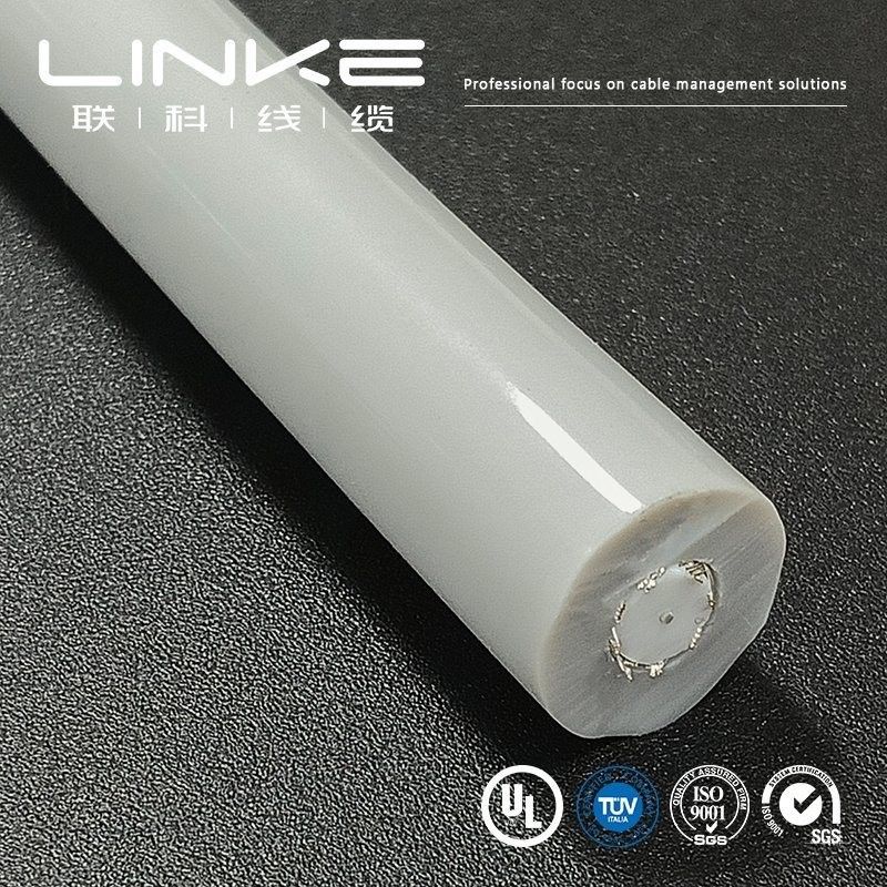 1.0mm Glass Fiber Cord Silver- Coated Screen Voltage Medical Cable Προσαρμοσμένο για ιατρικές ανάγκες