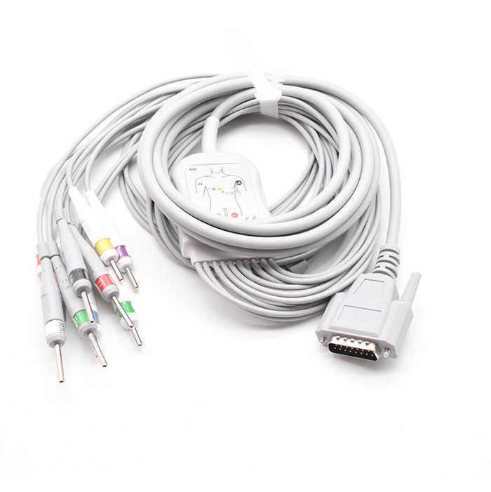 Καλώδιο ΗΚΓ με θήκη TPU με πυρήνα από κονσερβοποιημένο χαλκό και επιλογές προσαρμογής για ιατρικό εξοπλισμό