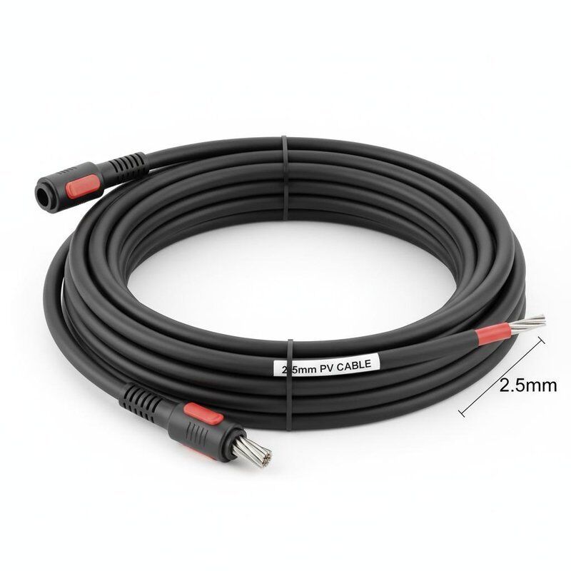 Προσαρμογή 2.5mm PV καλώδιο Ηλιακό πίνακα DC καλώδιο ισχύος με καλωδιακό χαλκό