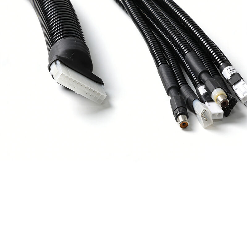 Custom Automotive Wiring Harness for Kenwood Toyota Carmy with Wire Loom and Connector