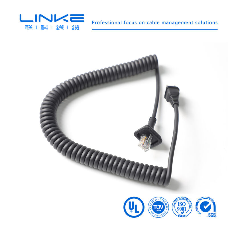 Κατηγορία 6 Gigabit Shielded Industrial Spring Network Cable με σύνδεσμο RJ45 για βιομηχανικό Ethernet