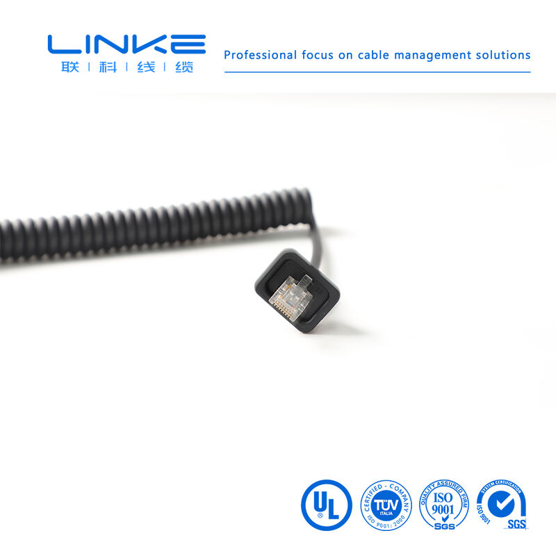 Κατηγορία 6 Gigabit Shielded Industrial Spring Network Cable με σύνδεσμο RJ45 για βιομηχανικό Ethernet