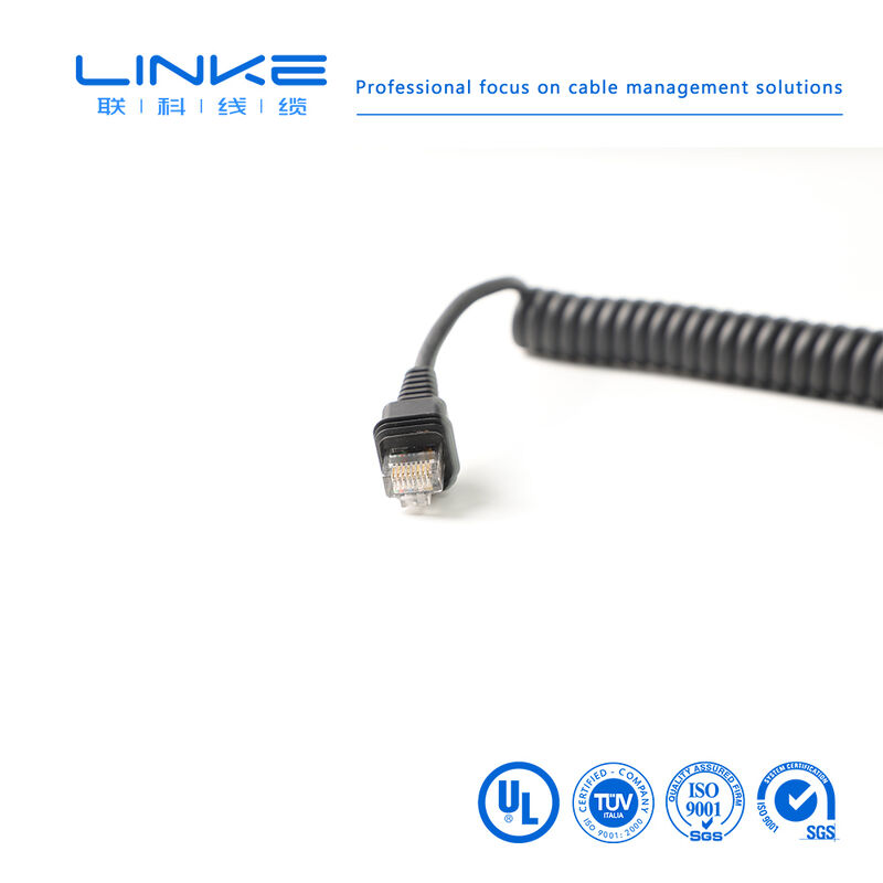 Κατηγορία 6 Gigabit Shielded Industrial Spring Network Cable με σύνδεσμο RJ45 για βιομηχανικό Ethernet