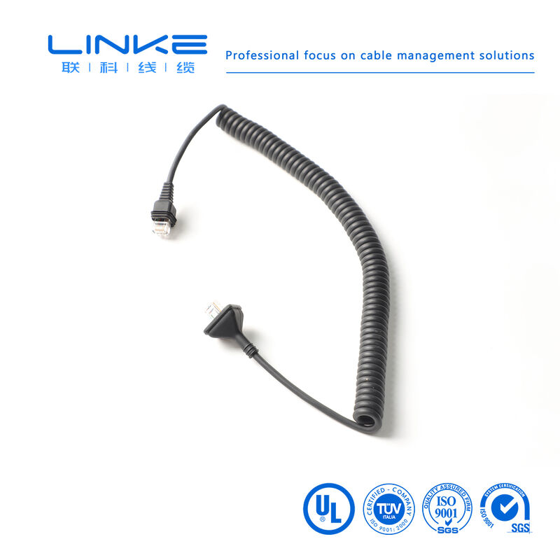 Κατηγορία 6 Gigabit Shielded Industrial Spring Network Cable με σύνδεσμο RJ45 για βιομηχανικό Ethernet